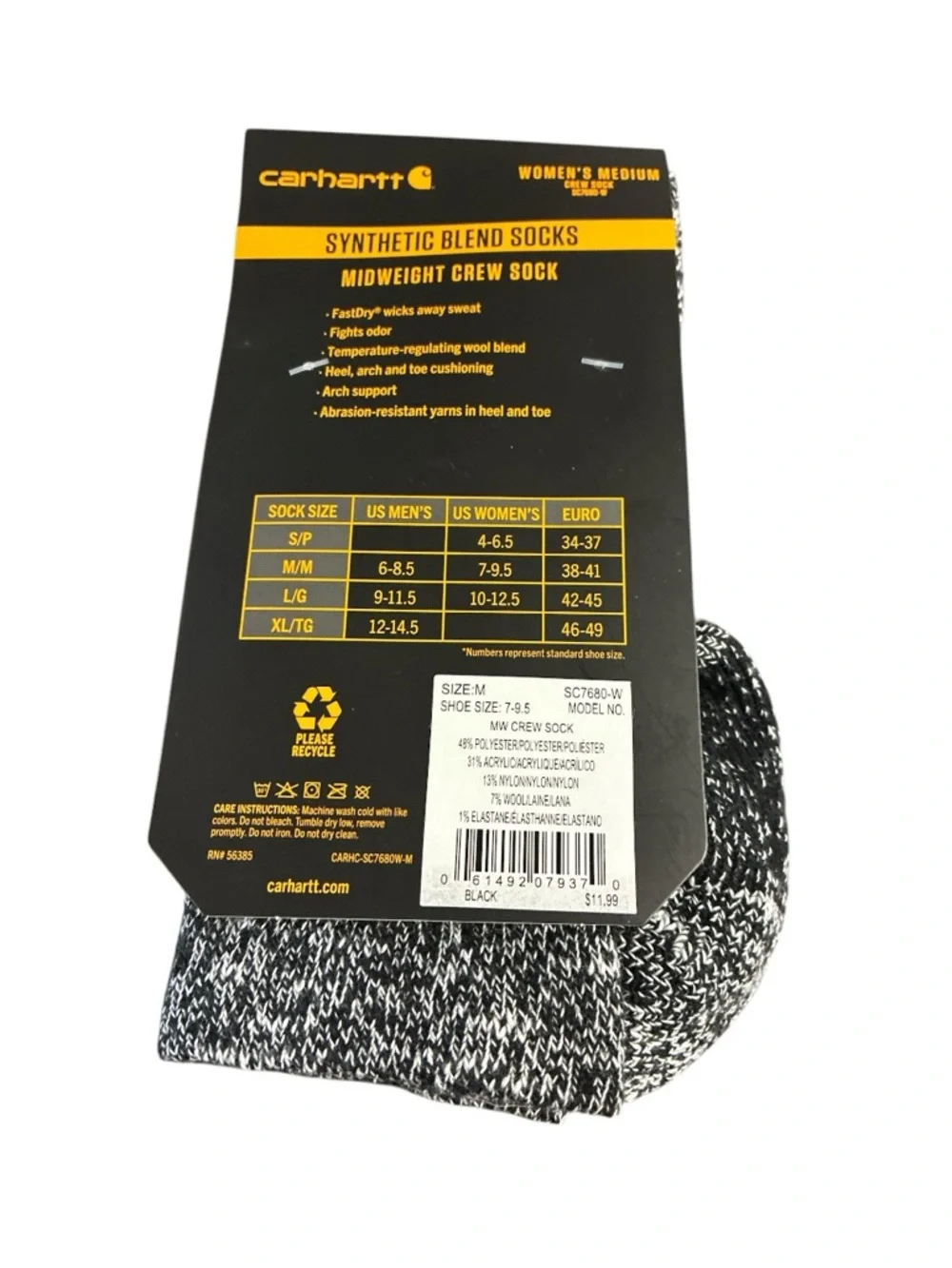 Carhartt midweight crew socks women’s medium crew socks 7-9.5